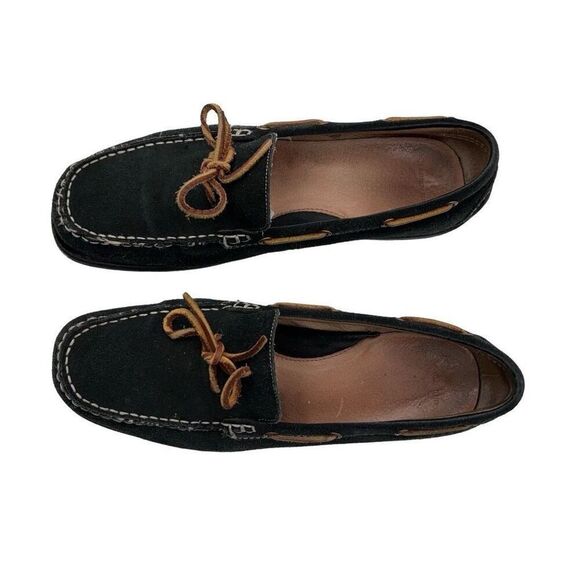Lands end ￼ suede loafers navy blue size 10 - Picture 4 of 8